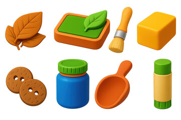 Eco-friendly 3d icons set – natural, sustainable and environmental symbols