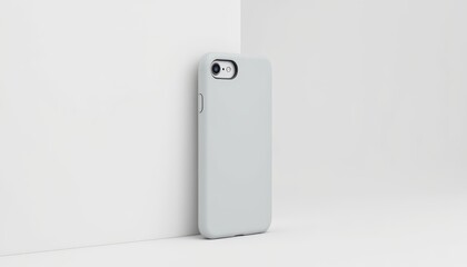 Closeup view of a sleek, minimalist white case, protection and style combined
