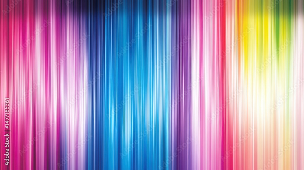 Wall mural abstract color spectrum displaying vibrant rainbow hues with vertical lines and soft light effects