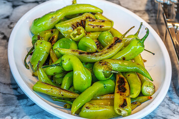 The delicious grilled vegetables at the open buffet