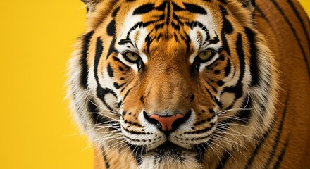 Fototapeta premium A tiger on a solid background