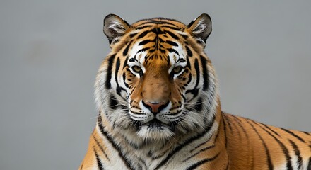 Obraz premium A tiger on a solid background