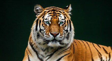 Fototapeta premium A tiger on a solid background