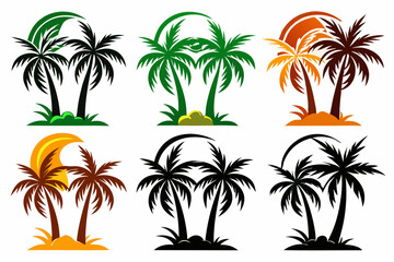 Fototapeta premium Tropical Island Palm Tree Design 