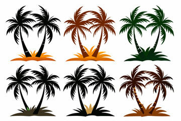 Fototapeta premium Palm Silhouette for Summer Logo 