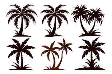 Fototapeta premium Palm Silhouette for Summer Logo 