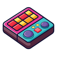 Dance pad gaming instrument isolated on white background