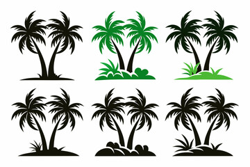 Naklejka premium Coconut Tree Vector for Branding 