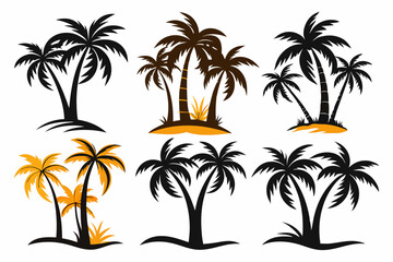 Fototapeta premium Minimalist Palm Tree Silhouette Art 