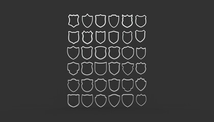  Shield Silhouettes