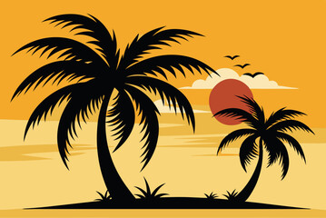 Tropical Paradise Logo Concept