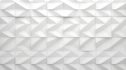 Fototapeta premium Minimalistic abstract white background with simple geometric cubes arranged in a clean and modern pattern, perfect for a banner design.