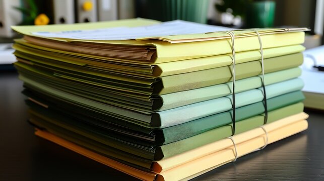Calming office scene with neatly stacked paperwork and an inviting workspace underscores professionalism in managing patient information