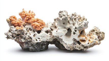 Obraz premium Broken reef structure with acidified waters illustrating biodiversity loss and marine stress 