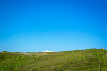Springtime panorama of the hills range of Oltrepo Pavese. Is a winery area between Lombardy, Emilia and Piedmont Regions (Northern Italy), mainly in the Pavia Province.