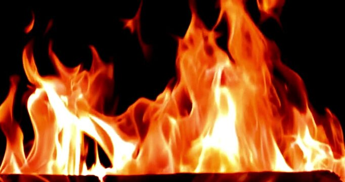 Background of fire and flames. Burning a big flame.