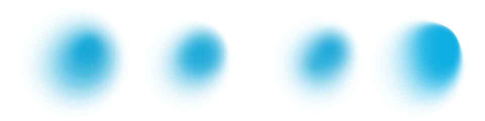Gradient abstract shapes with soft blur and fluid texture. Blue, white and neon hues. Y2K style with circular bubble like elements. Modern minimal aesthetic with organic blobs and watercolor splashes.