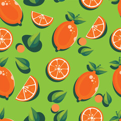 Vector Illustration of Various Fruits Background Pattern