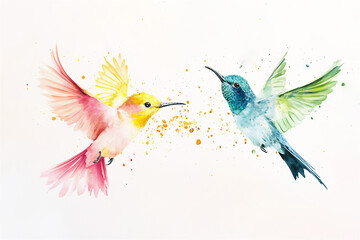 Obraz premium two birds on a branch