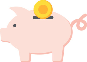 Piggybank Saving Flat Icon