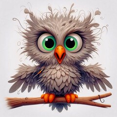 Obraz premium owl on a tree branch