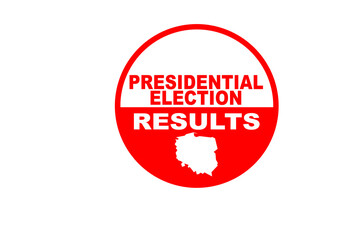 White and red flag of Poland, information about the presidential elections in Poland in 2025