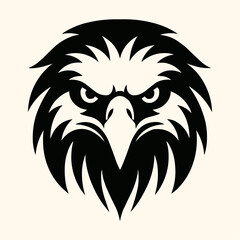 Eagle Face Silhouette SVG | Bold Tribal Vector Design