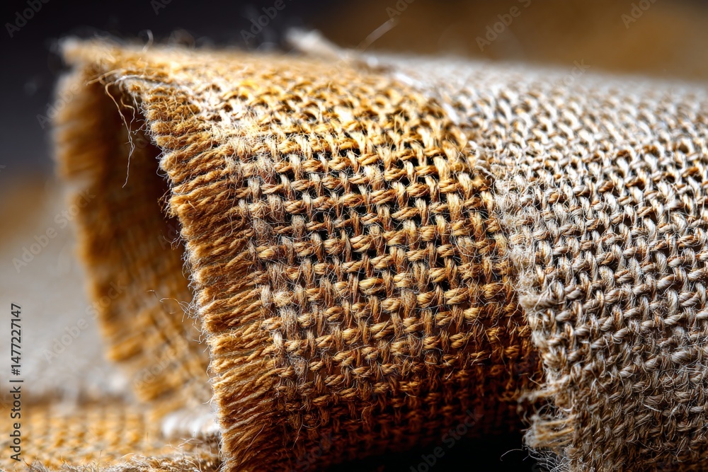 Aufkleber woven fabric texture showing intricate patterns and natural tones, ideal for textile design projects