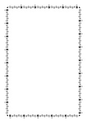 シンプルな手書きのかわいいネイルの四角フレーム