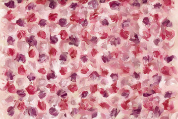 Abstract red floral painted background illustration