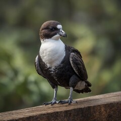 Obraz premium Petrel bird on piece of wood.