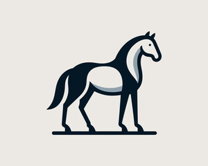 Horse full body elegant logo for corporate identity