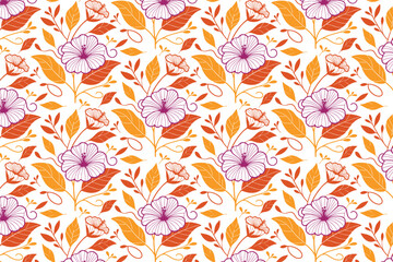 abstract one line sketch floral, seamless cotton flower print, trendy textile design texture, modern fashion pillow cover, outline nature inspired pattern, wrapping paper stylish art, hand drawn fabri