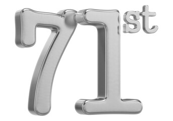 71st Anniversary silver Number 3D