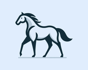 Horse full body logo design for branding