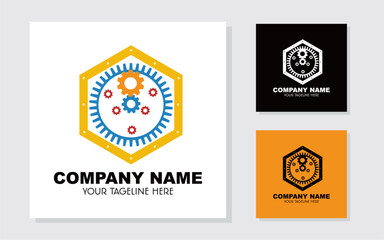 Vector logo with engine theme. for company or product brand logo.
simple vector logo design.