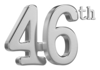 46th Anniversary silver Number 3D