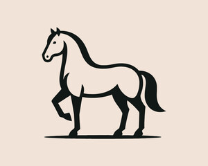 Horse full body stylish logo for branding purpose