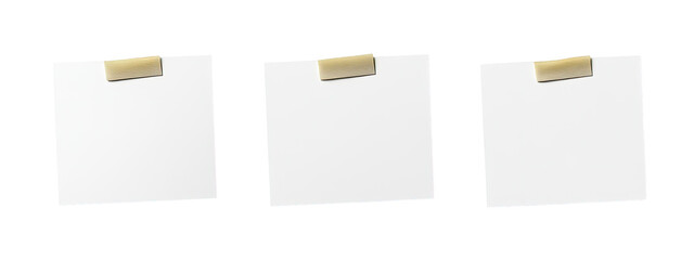 Blank notepads with tape