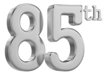 85th Anniversary silver Number 3D