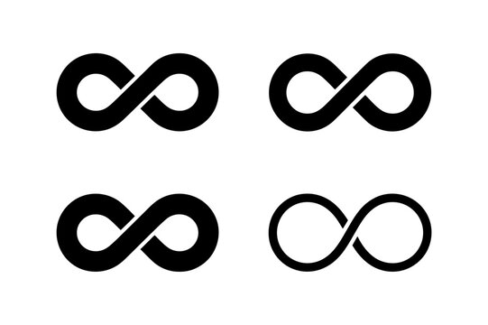 Infinity symbol endless loop vector design concept