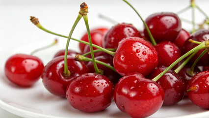 Juicy Red Cherries in Crisp Detail
