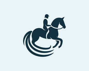 Horse rider logo design for business branding
