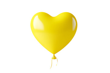 a yellow heart shaped balloon