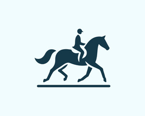 Horse rider logo for creative business identity