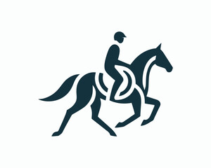 Horse rider logo for company branding purposes