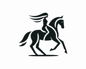 Horse rider logo design for creative branding