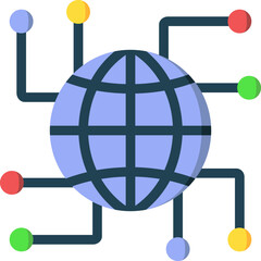 Globe Network Flat Icon