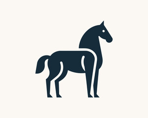 Horse full body strong logo for brand identity