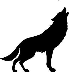 silhouette of wolf